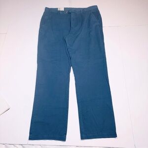 Biltmore Men’s Chino Blue Cotton Pants Size 38x32 New With Tags Flat Front
